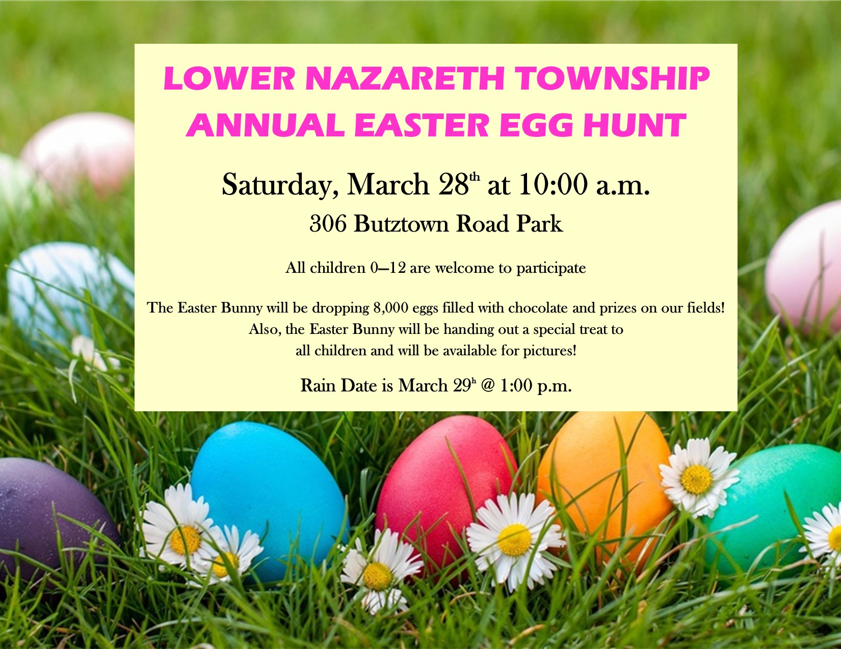 Easter Egg Hunt Flyer 2026